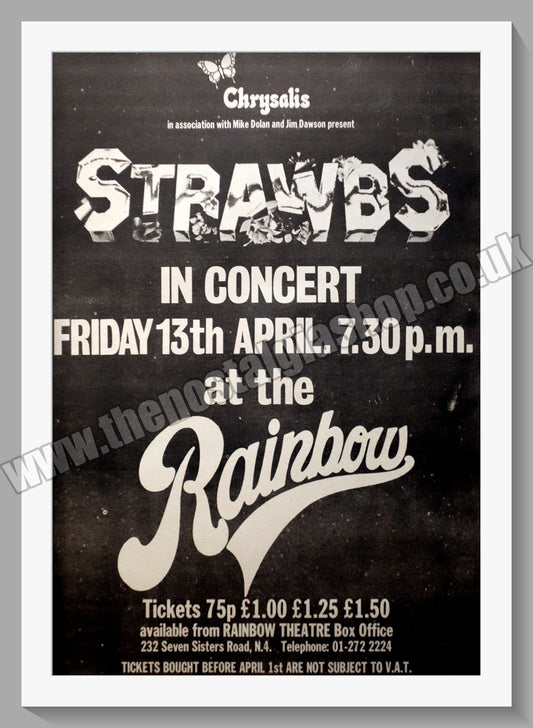 Strawbs In Concert.  Original Advert 1973 (ref AD14939)