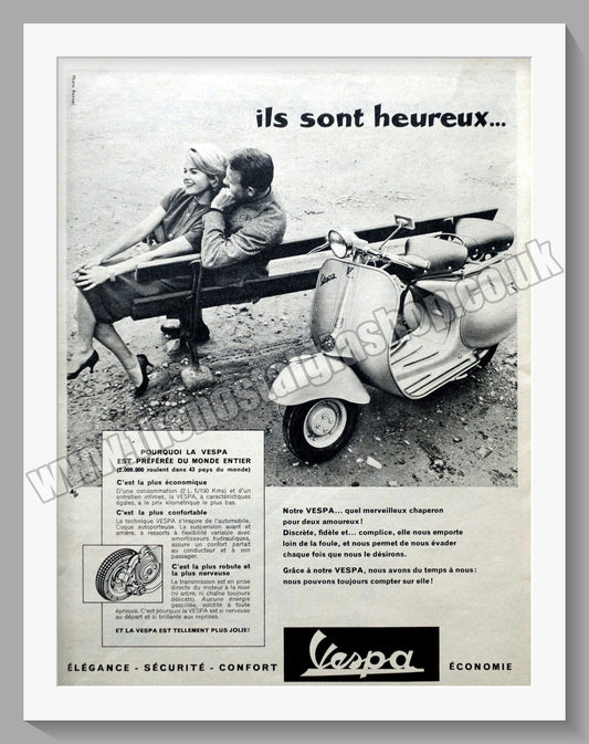 Vespa Scooters Original French Advert 1958 (ref AD300695)