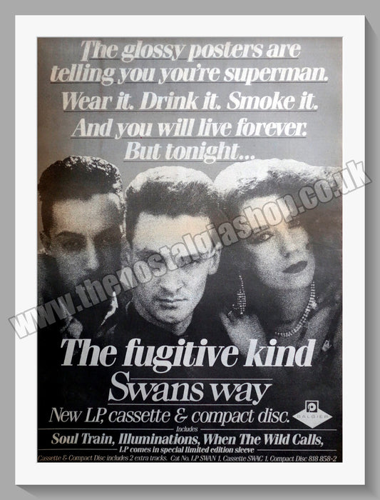 Swans Way The Fugitive Kind.  Original Advert 1984 (ref AD14956)