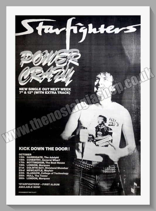 Star Fighters Power Crazy Tour Dates. Original Advert 1981 (ref AD14974)