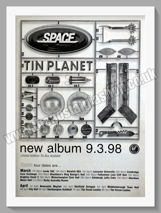 Space Tin Planet. Original Advert 1998 (ref AD14986)