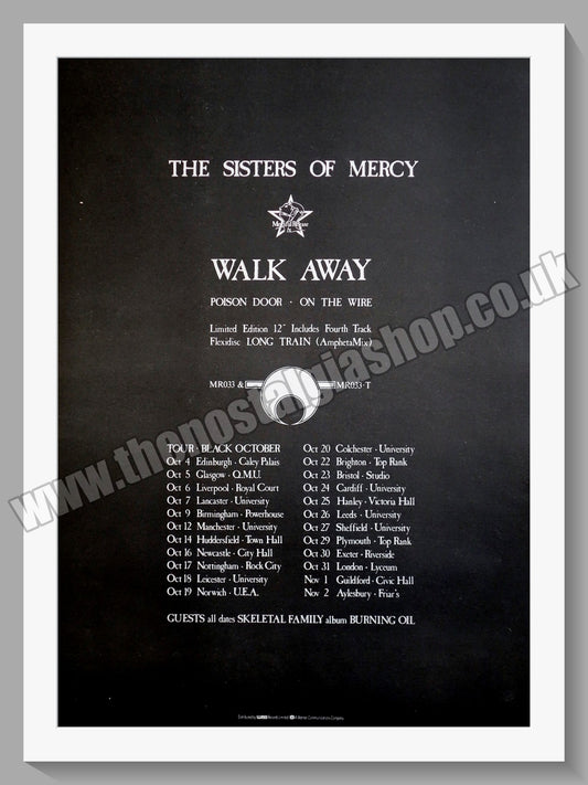 Sister Of Mercy (The) Walk Away. Original Advert 1984 (ref AD14989)