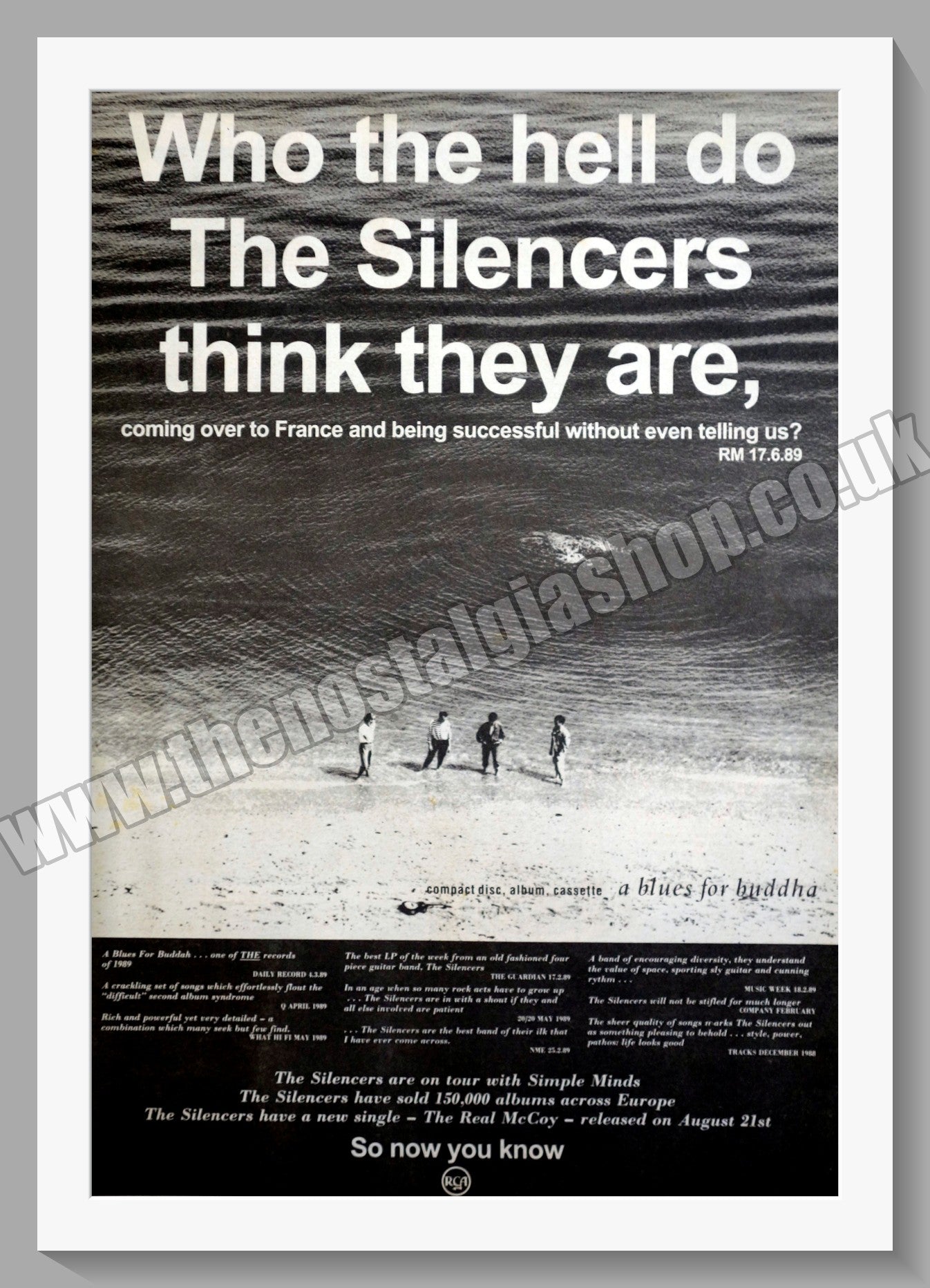 Silencers (The) A Blues For Buddha. Original Advert 1989 (ref AD14992)