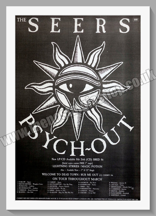 Seers (The) Psych-Out. Original Advert 1990 (ref AD15012)