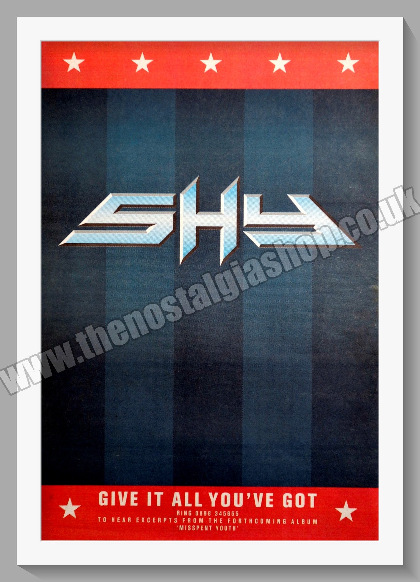 Shy Give It All You've Got. Original Advert 1989 (ref AD15013)