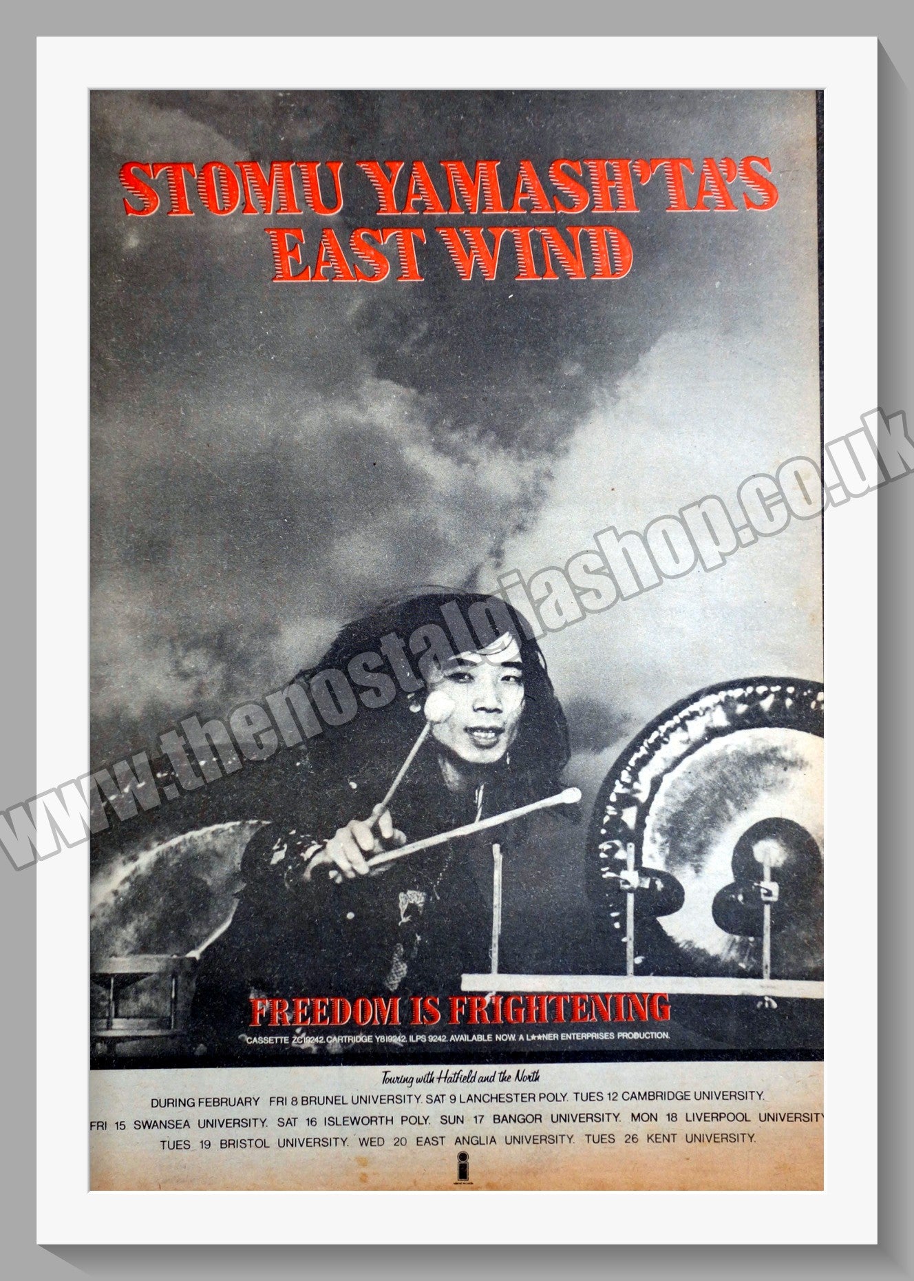 Stomu Yamash'Ta's East Wind. Original Advert 1974 (ref AD15019)