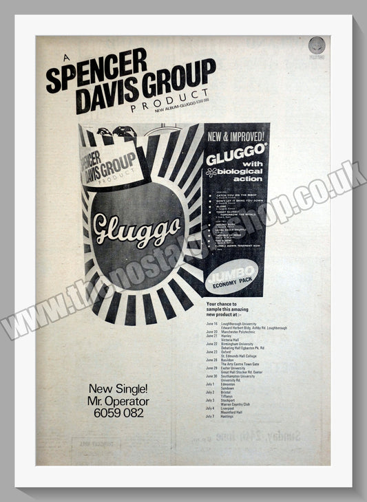 Spencer Davis Group Mr Operator. Original Advert 1973 (ref AD15021)