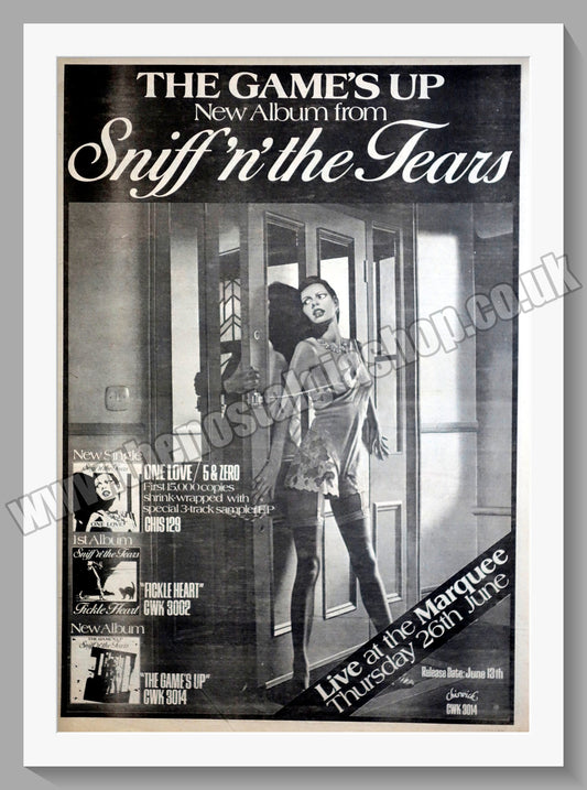 Sniff 'n' The Tears Fickle Heart. Original Advert 1980 (ref AD15032)