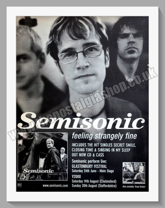 Semisonic Feeling Strangely Fine. 1997 Large Original Advert (ref AD15059)