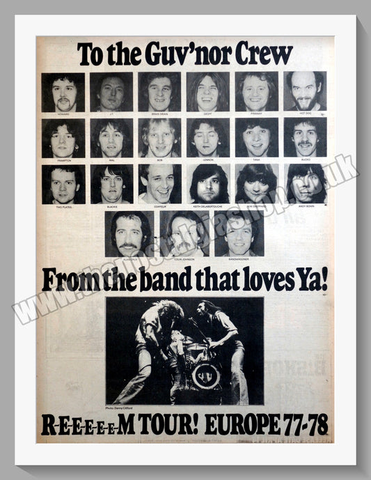 Status Quo Thanking The Road Crew.1978 Large Original Advert (ref AD15060)