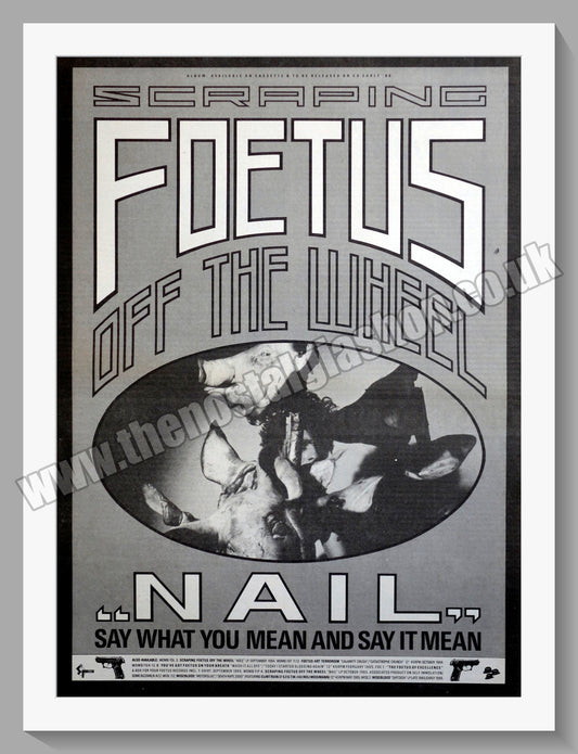 Scraping Foetus Nail. 1985 Large Original Advert (ref AD15063)