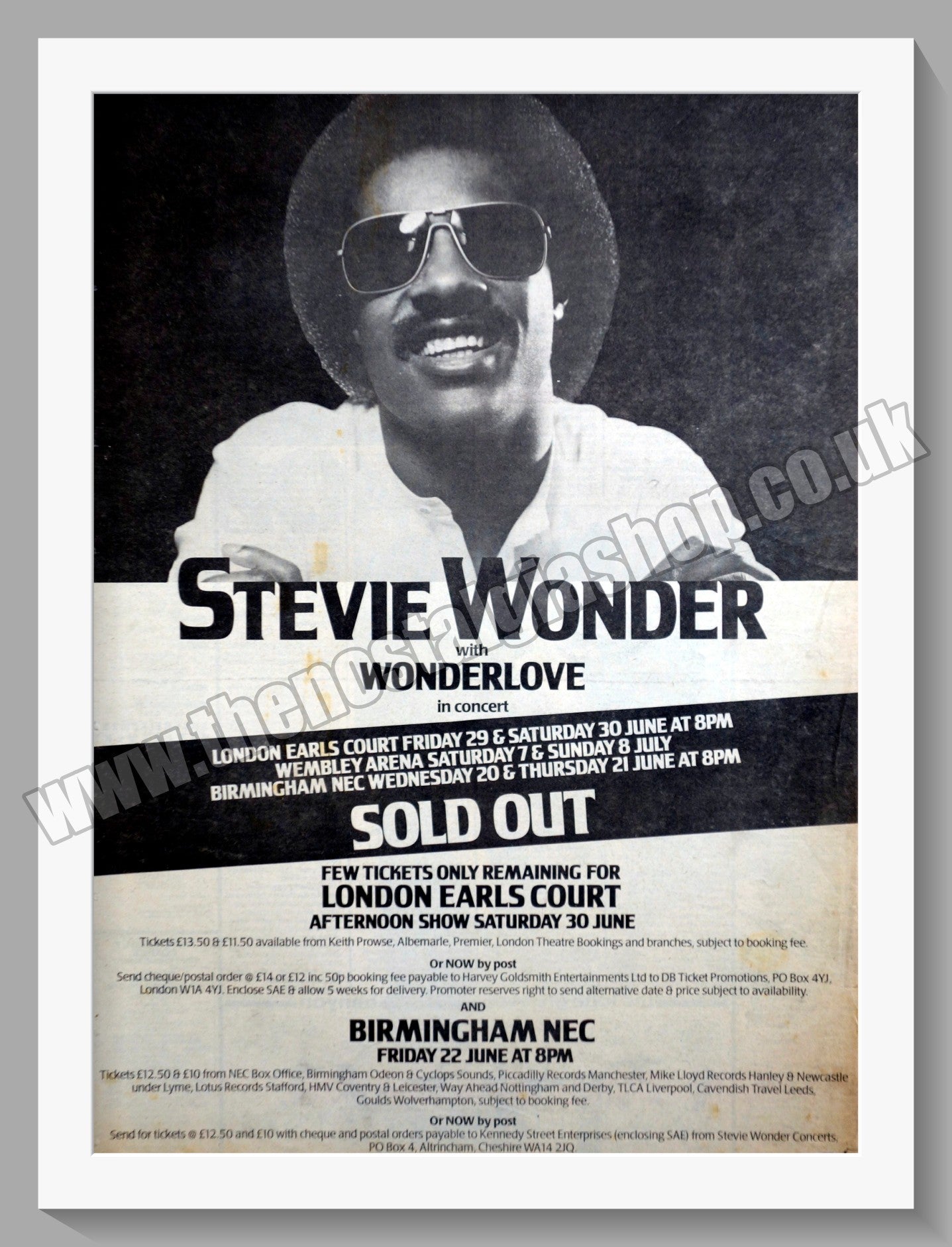 Stevie Wonder Wonderlove.1984 Large Original Advert (ref AD15065) – The ...