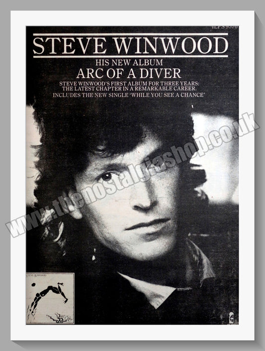 Steve Winwood Arc Of A Diver.1981 Large Original Advert (ref AD15071)