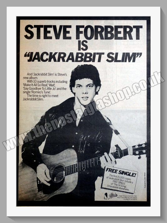 Steve Forbert Jackrabbit Slim. 1979 Large Original Advert (ref AD15078)