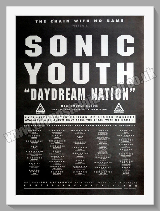 Sonic Youth Daydream Nation.1988 Large Original Advert (ref AD15091)