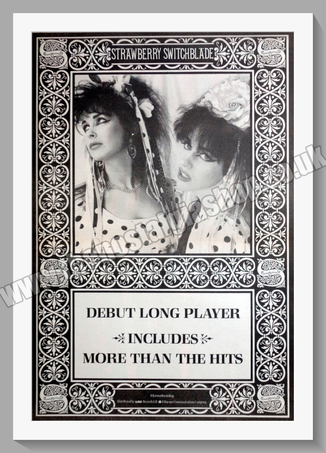 Strawberry Switchblade Debut Album. 1985 Large Original Advert (ref AD15094)