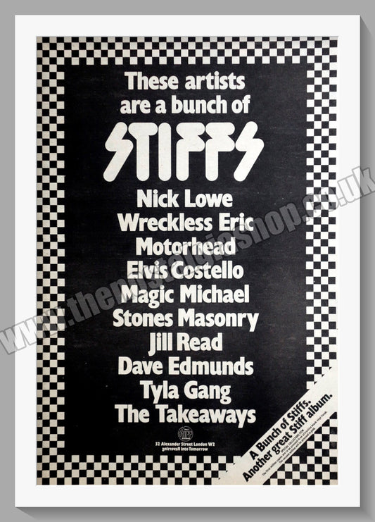 Stiffs A Bunch Of Stiffs. 1977 Large Original Advert (ref AD15099)