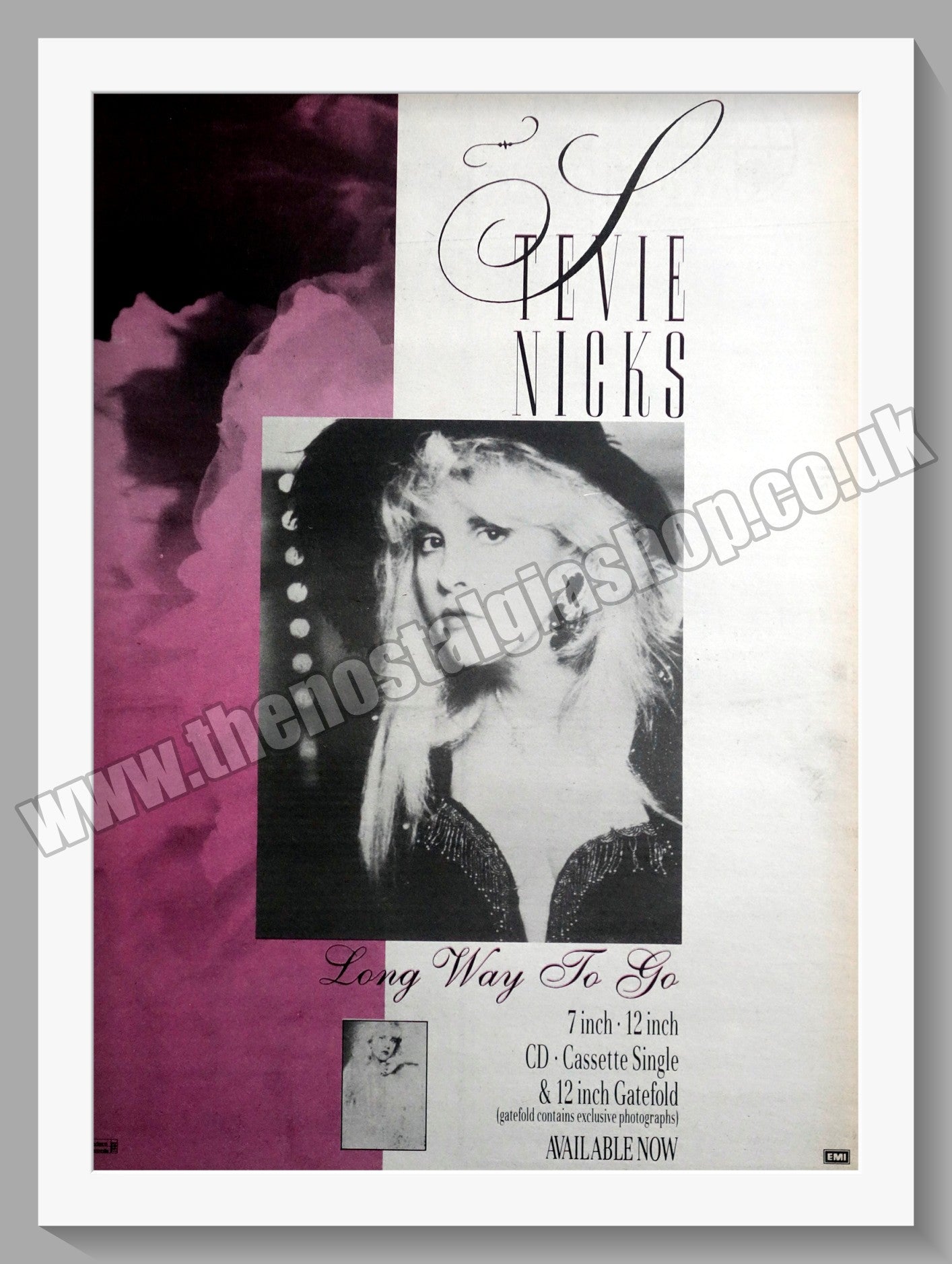 Stevie Nicks Long Way To Go.1989 Large Original Advert (ref AD15107)