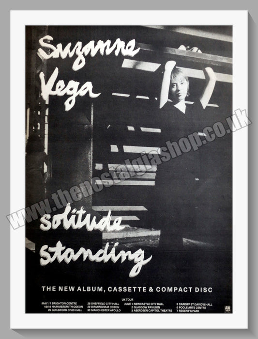 Suzanne Vega Solitude Standing.1987 Large Original Advert (ref AD15109)