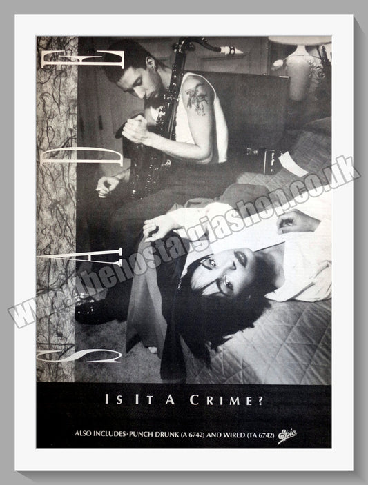 Sade Is It A Crime.1986 Large Original Advert (ref AD15114)