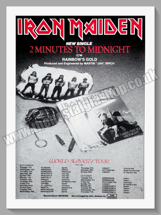 Iron Maiden 2 Minutes to Midnight. 1984 Original Advert (ref AD60206)