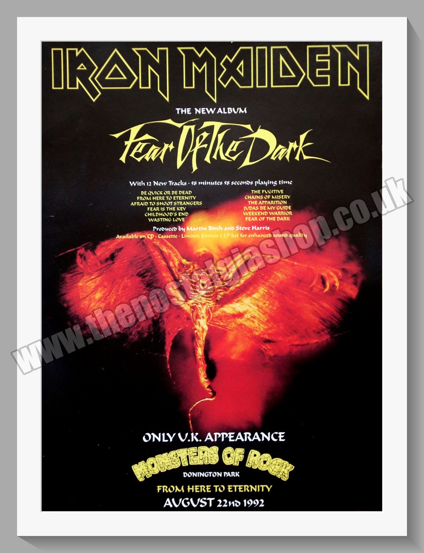 Iron Maiden Fear Of The Dark. 1992 Original Advert (ref AD60210)