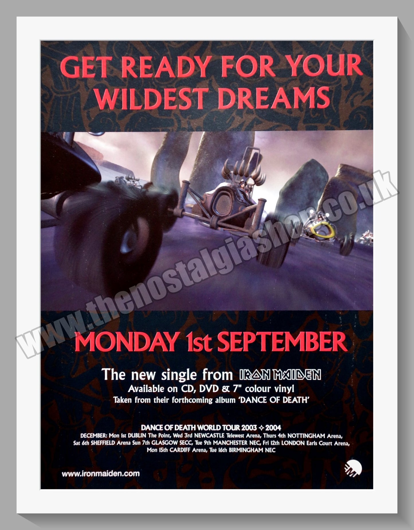 Iron Maiden Wildest Dreams. 2003 Original Advert (ref AD60211)