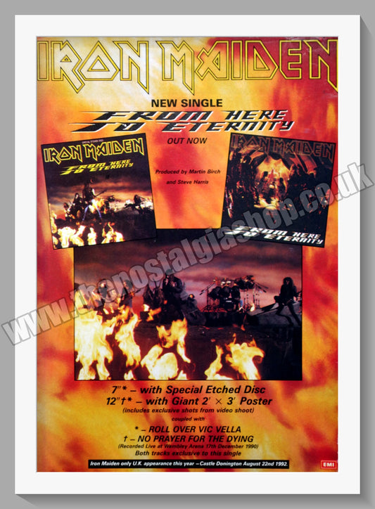 Iron Maiden. From Here To Eternity. 1992 Original Advert (ref AD60362)