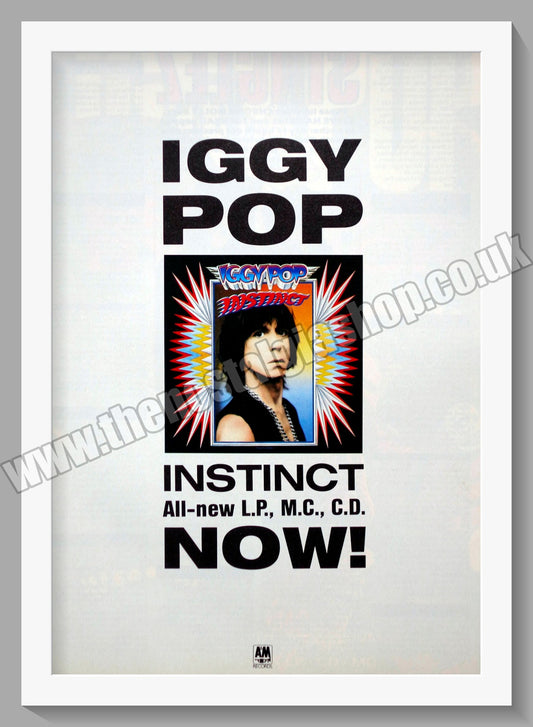 Iggy Pop. Instinct. 1988 Original Advert (ref AD60382)