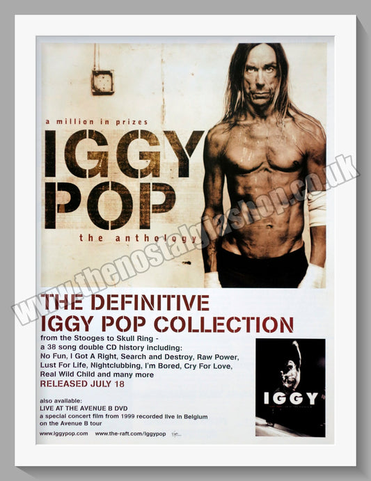 Iggy Pop. Anthology. 1999 Original Advert (ref AD60384)