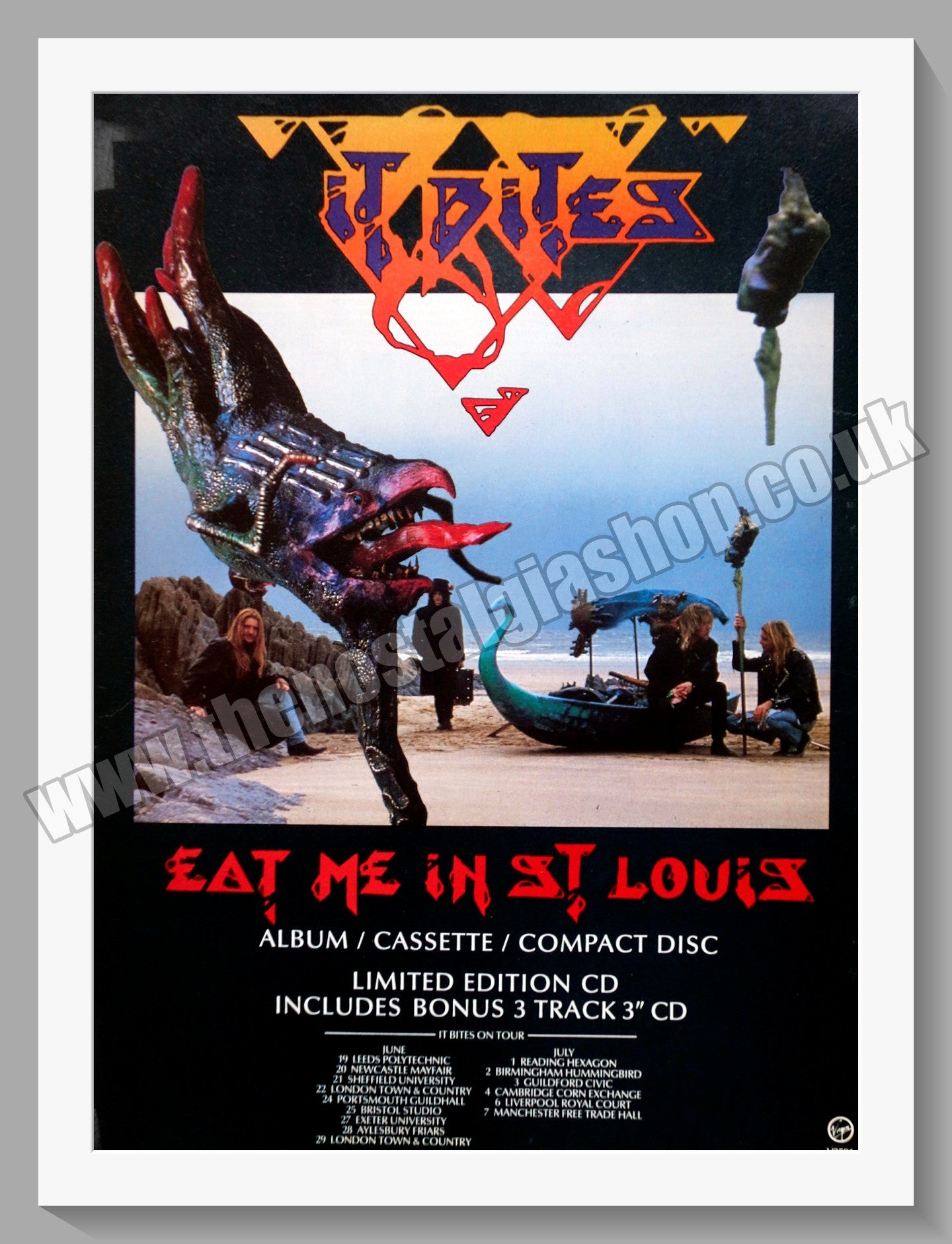 It Bites. Eat Me In St. Louis. UK Tour. Original Advert 1989 (ref AD60 ...