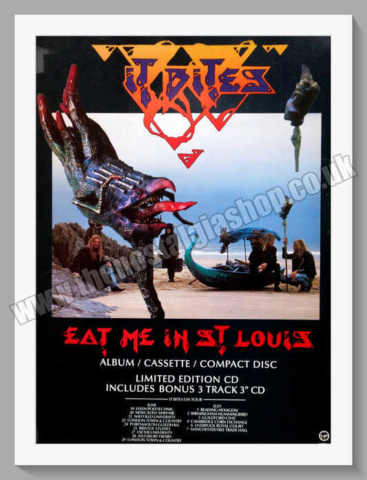 It Bites. Eat Me In St. Louis. UK Tour. Original Advert 1989 (ref AD60393)