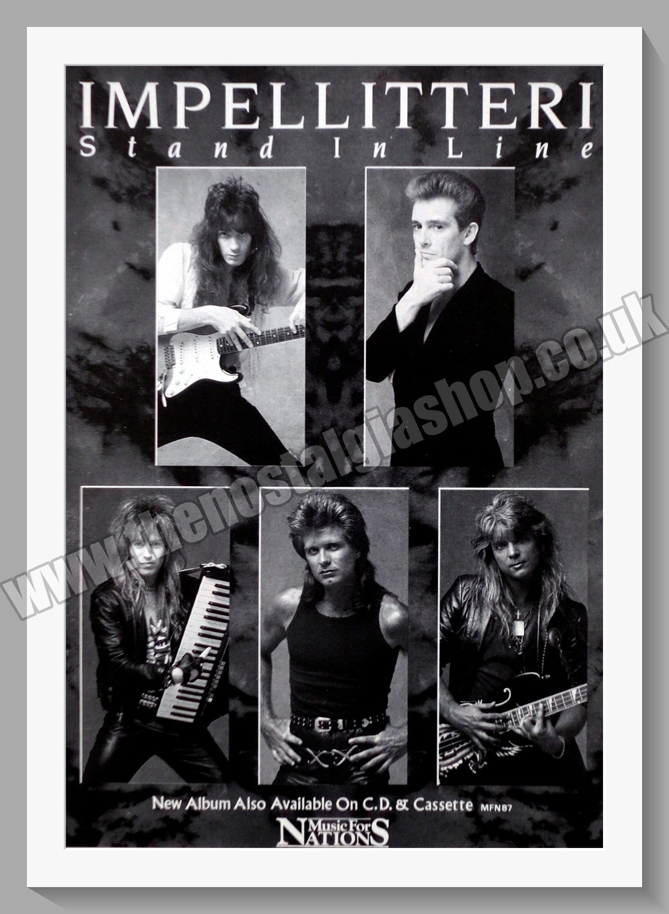 Impellitteri. Stand In Line. Original Advert 1988 (ref AD60400)