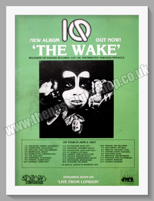 IQ The Wake, UK Tour. 1985 Original Advert (ref AD60420)