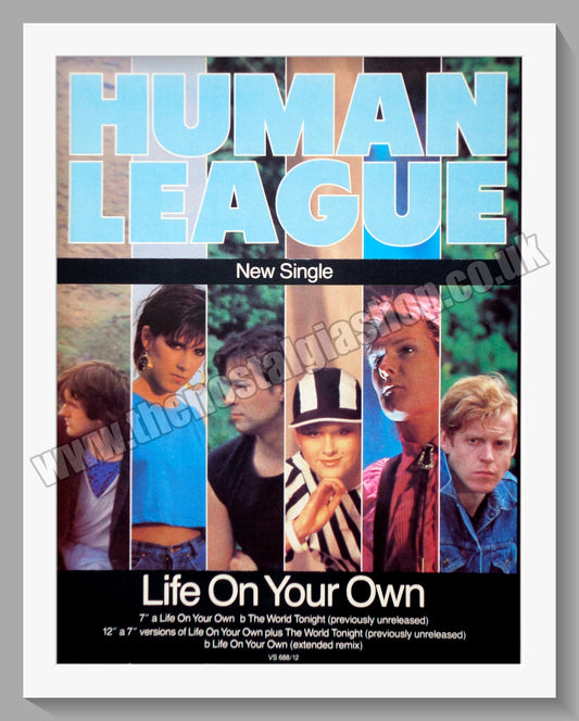 Human League. Life On Your Own. Original Vintage Advert 1984 (ref AD60215)