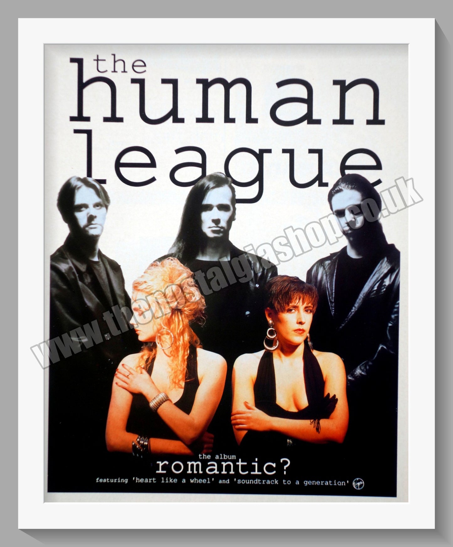 Human League. Romantic. Original Vintage Advert 1990 (ref AD60217)