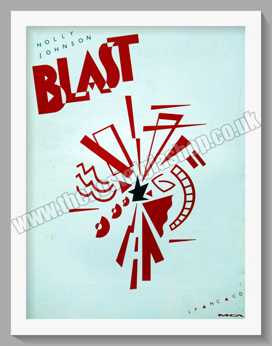 Holly Johnson. Blast. Original Vintage Advert 1989 (ref AD60219)