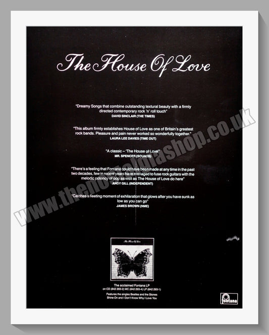 House Of Love. Original Vintage Advert 1990 (ref AD60229)