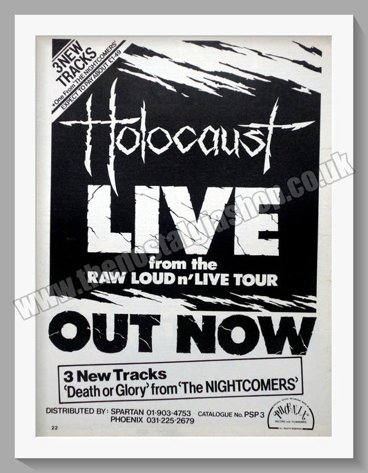 Holocaust. Raw, Loud n' Live Tour. Original Vintage Advert 1981 (ref AD60241)