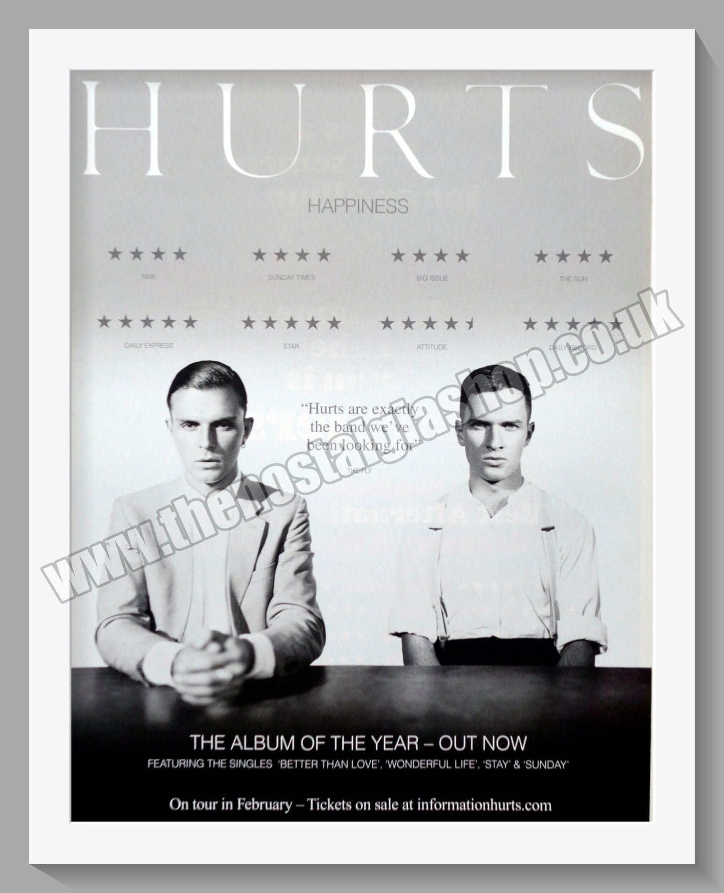 Hurts. Happiness. Original Vintage Advert 2010 (ref AD60272)