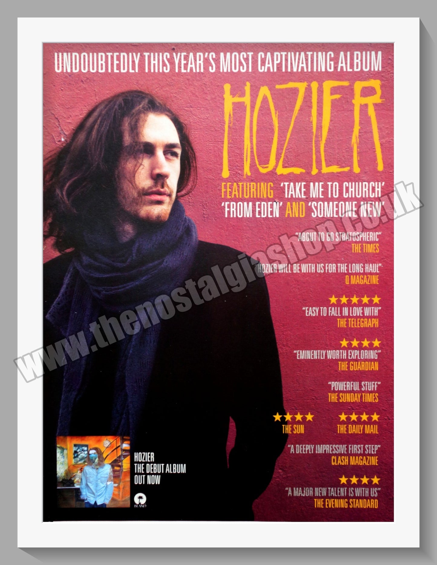 Hozier. Debut. Original Vintage Advert 2015 (ref AD60274)