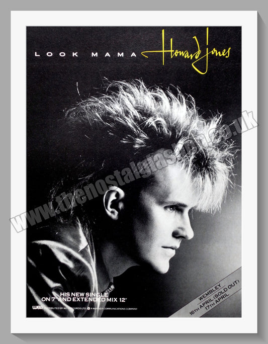 Howard Jones. Look Mama. Original Vintage Advert 1985 (ref AD60279)