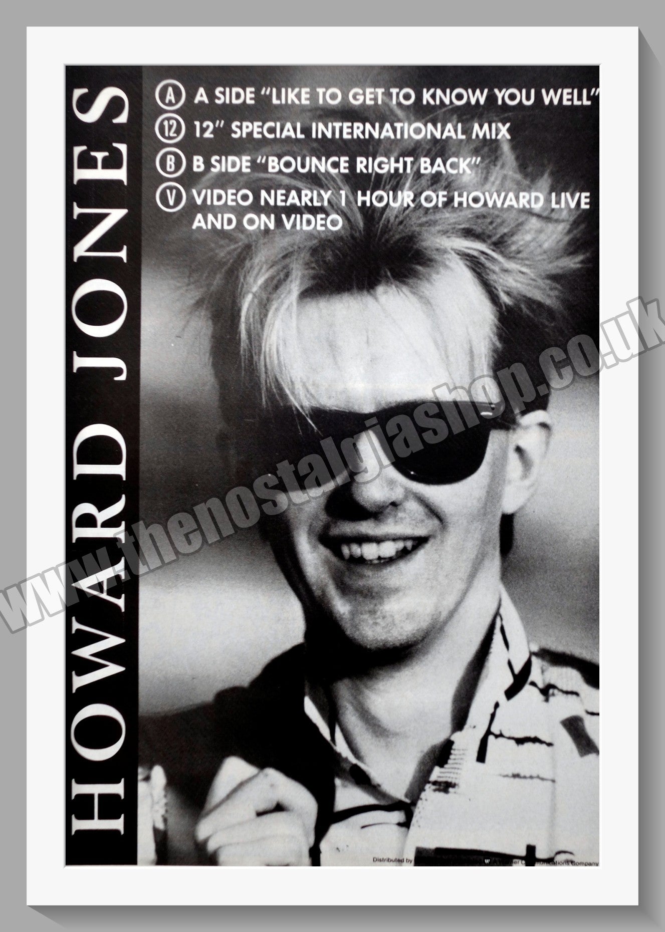 Howard Jones. Like To Get To Know You Well. Original Vintage Advert 1984 (ref AD60280)