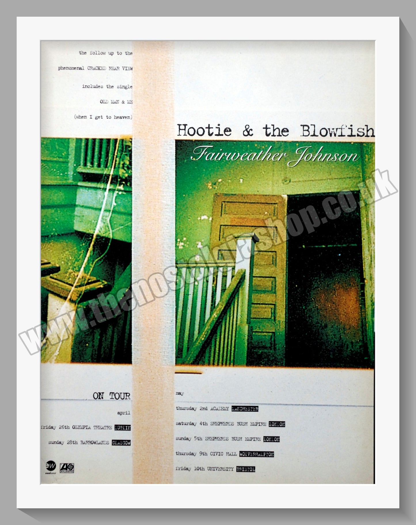 Hootie & The Blowfish. Fairweather Johnson. Original Vintage Advert 1996 (ref AD60285)