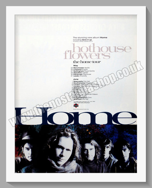 Hothouse Flowers. Home. UK Tour. Original Vintage Advert 1990 (ref AD60289)