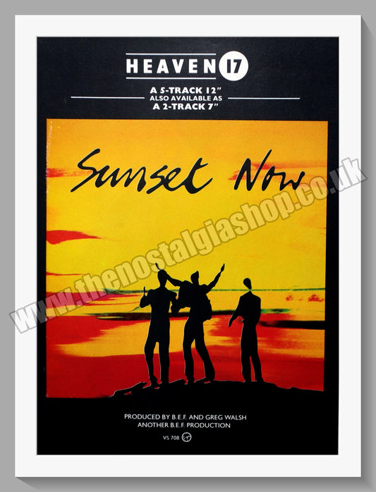 Heaven 17. Sunset Now. Original Vintage Advert 1984 (ref AD60292)