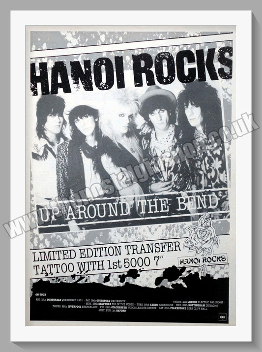 Hanoi Rocks. Up Around The Bend. Original Vintage Advert 1984 (ref AD60296)