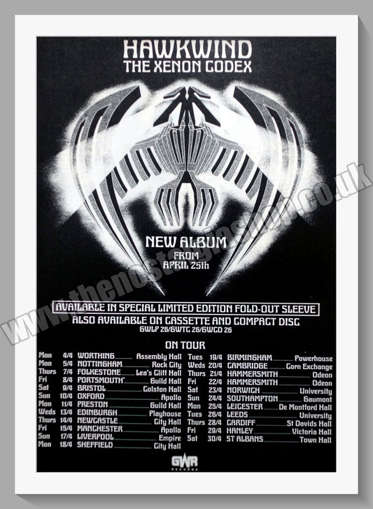 Hawkwind. The Xenon Codex. Original Vintage Advert 1988 (ref AD60301)