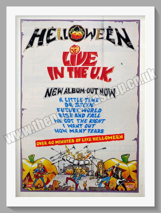 Helloween. Live In The UK. Original Vintage Advert 1989 (ref AD60309)