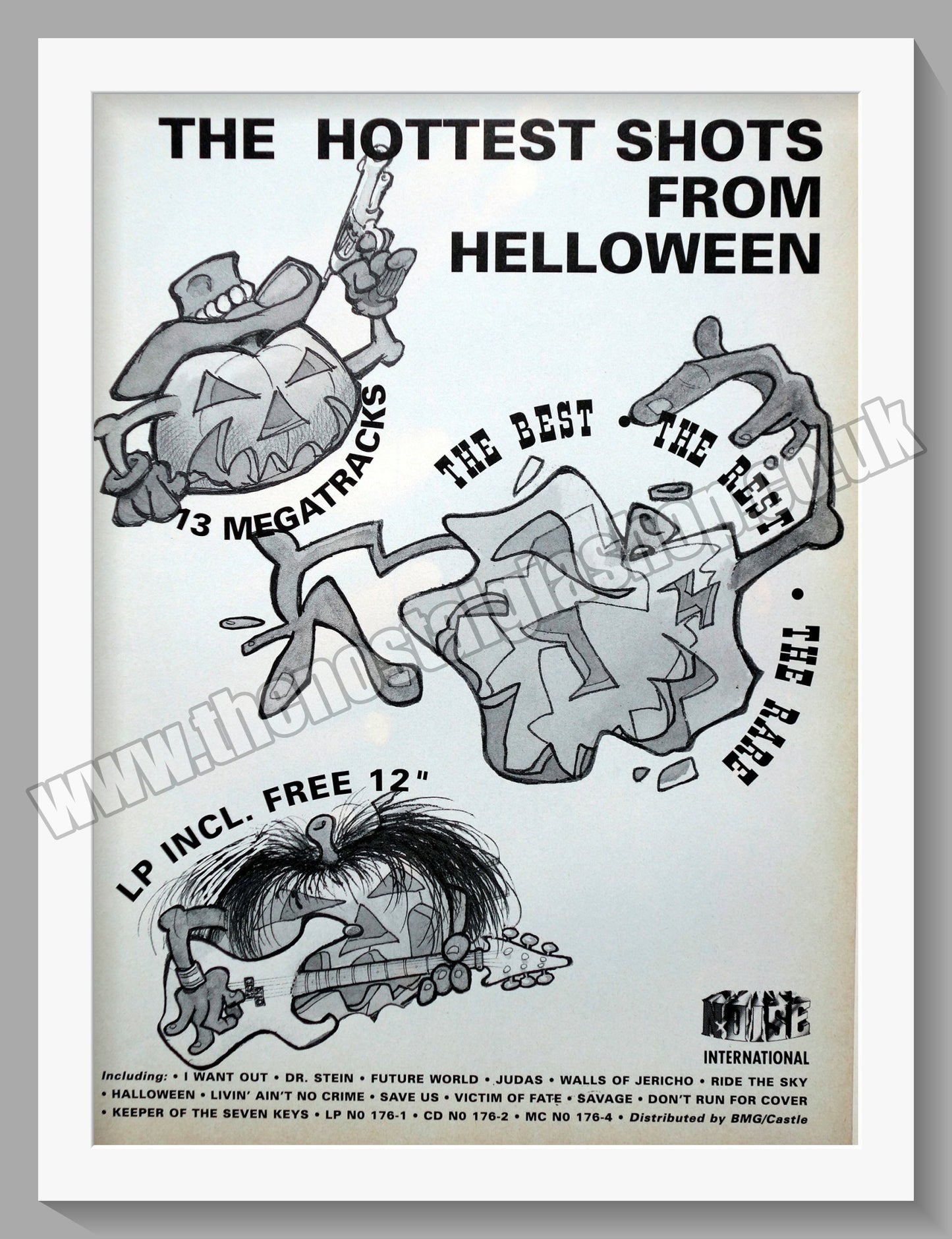 Helloween. Hottest Shots. Original Vintage Advert 1990 (ref AD60310)